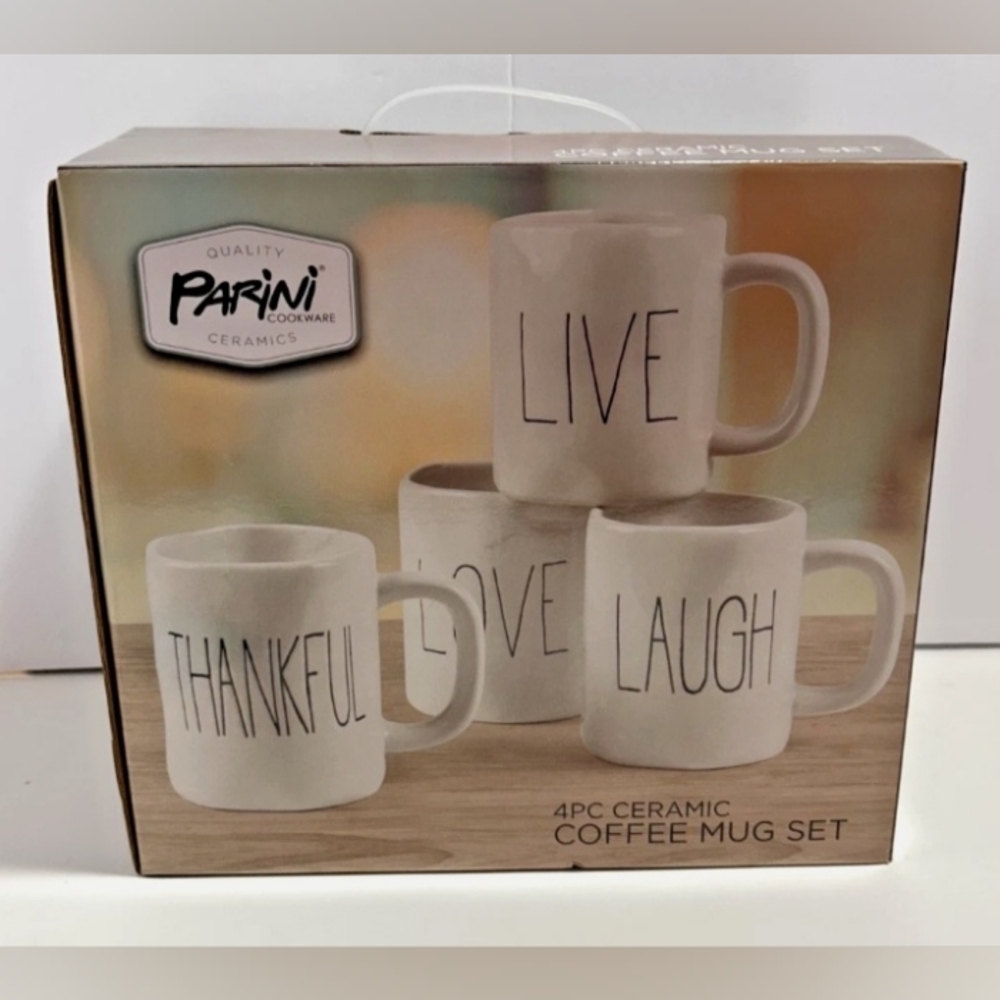 Parini 4 PC ceramic coffee mug set